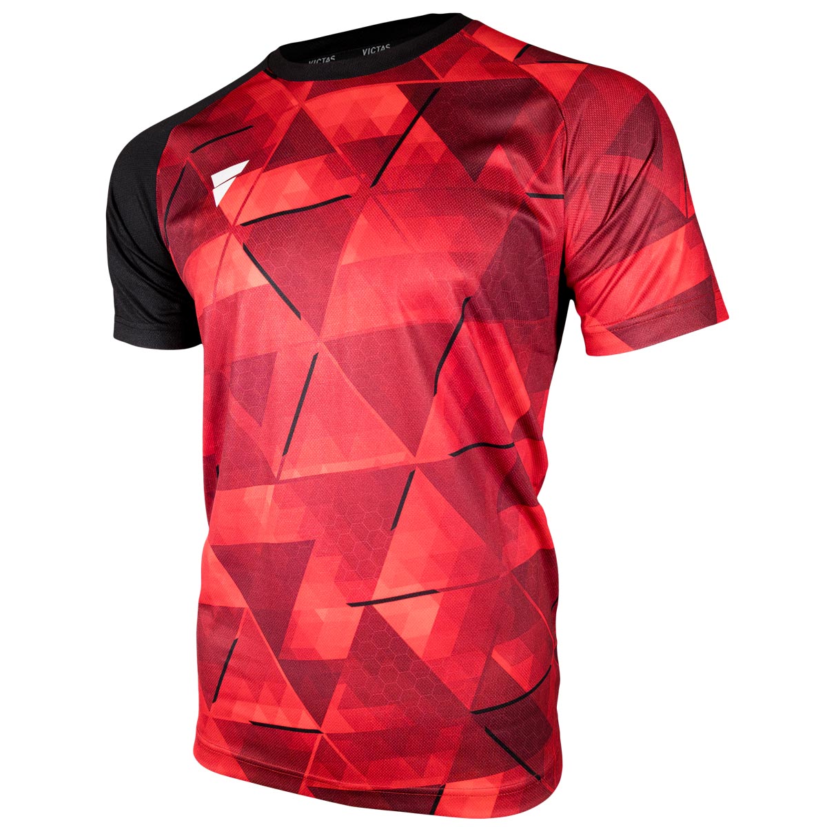 Victas T-shirt 227 rood/zwart