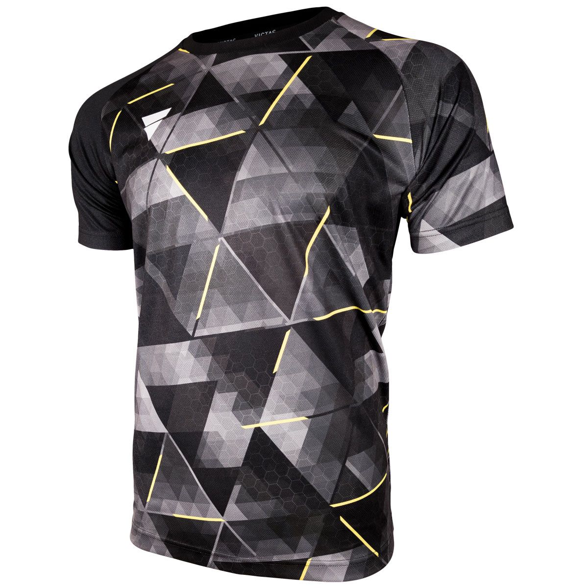 Victas T-shirt 227 geel/zwart