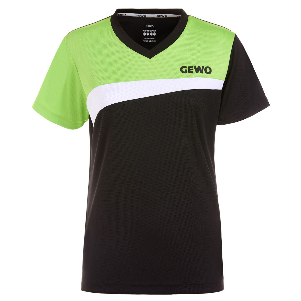 Gewo shirt Fondi I Lady zwart/lime