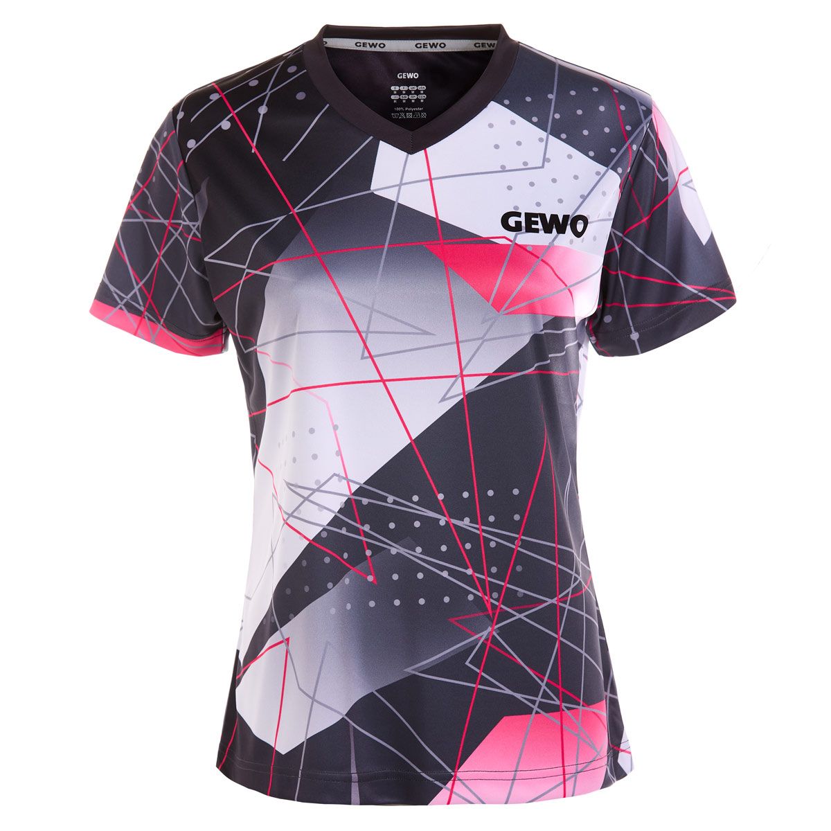 Gewo shirt Lugo Lady zwart/roze