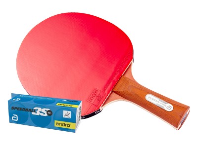 Andro Bat-Set Buzzer Pro 500 RX zwart/rood concaaf