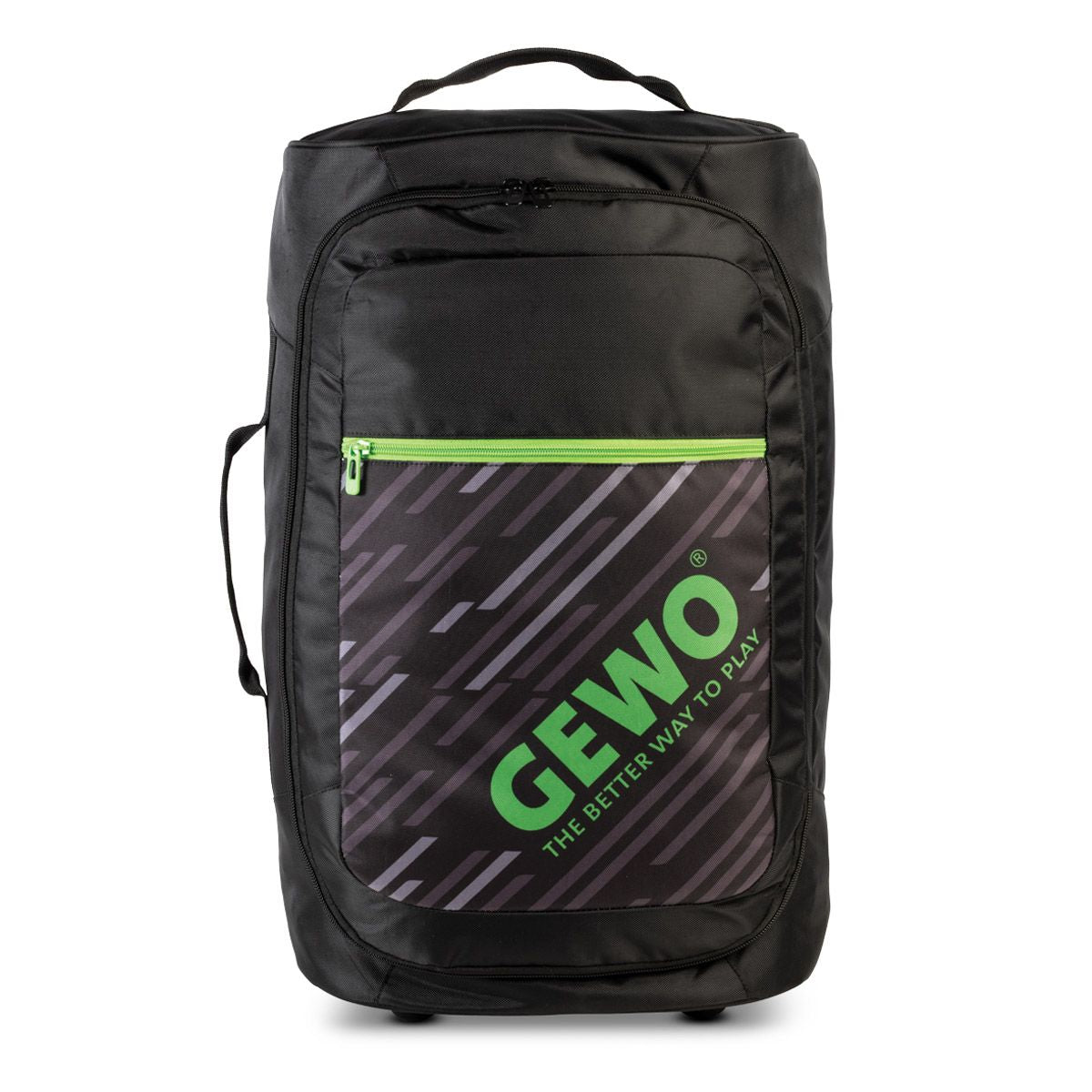 Gewo Trolley Stripes M zwart/limoen