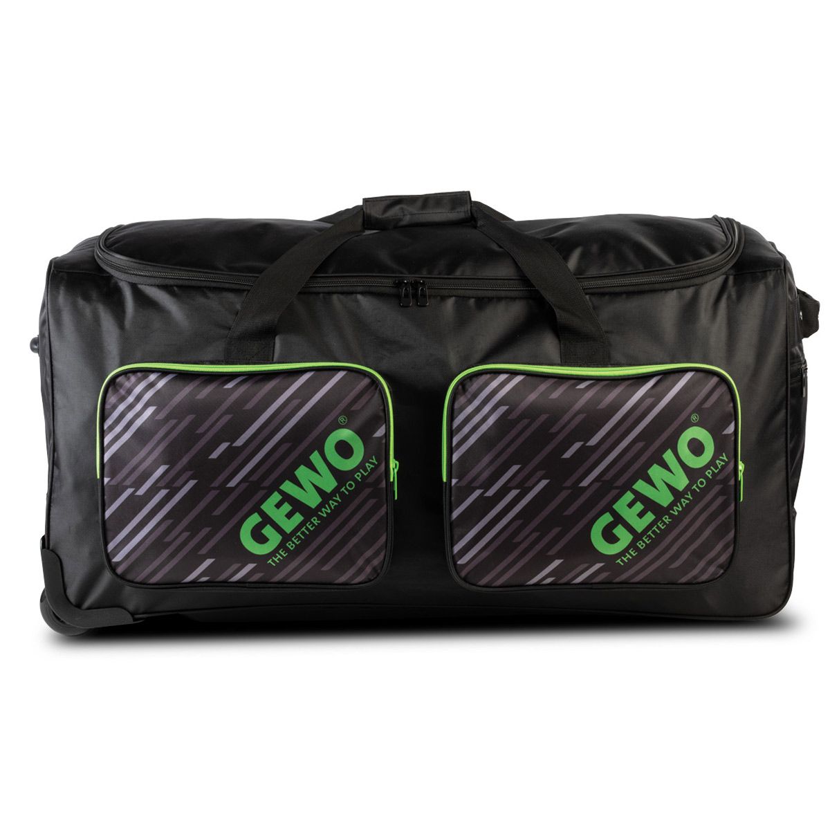 Gewo Trolley Stripes XL zwart/limoen