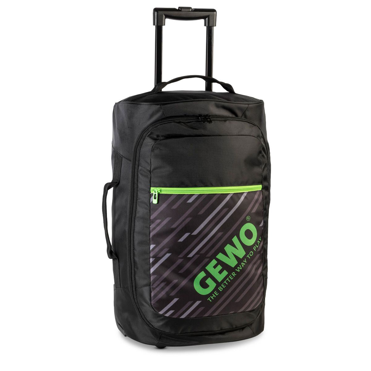 Gewo Trolley Stripes M zwart/limoen