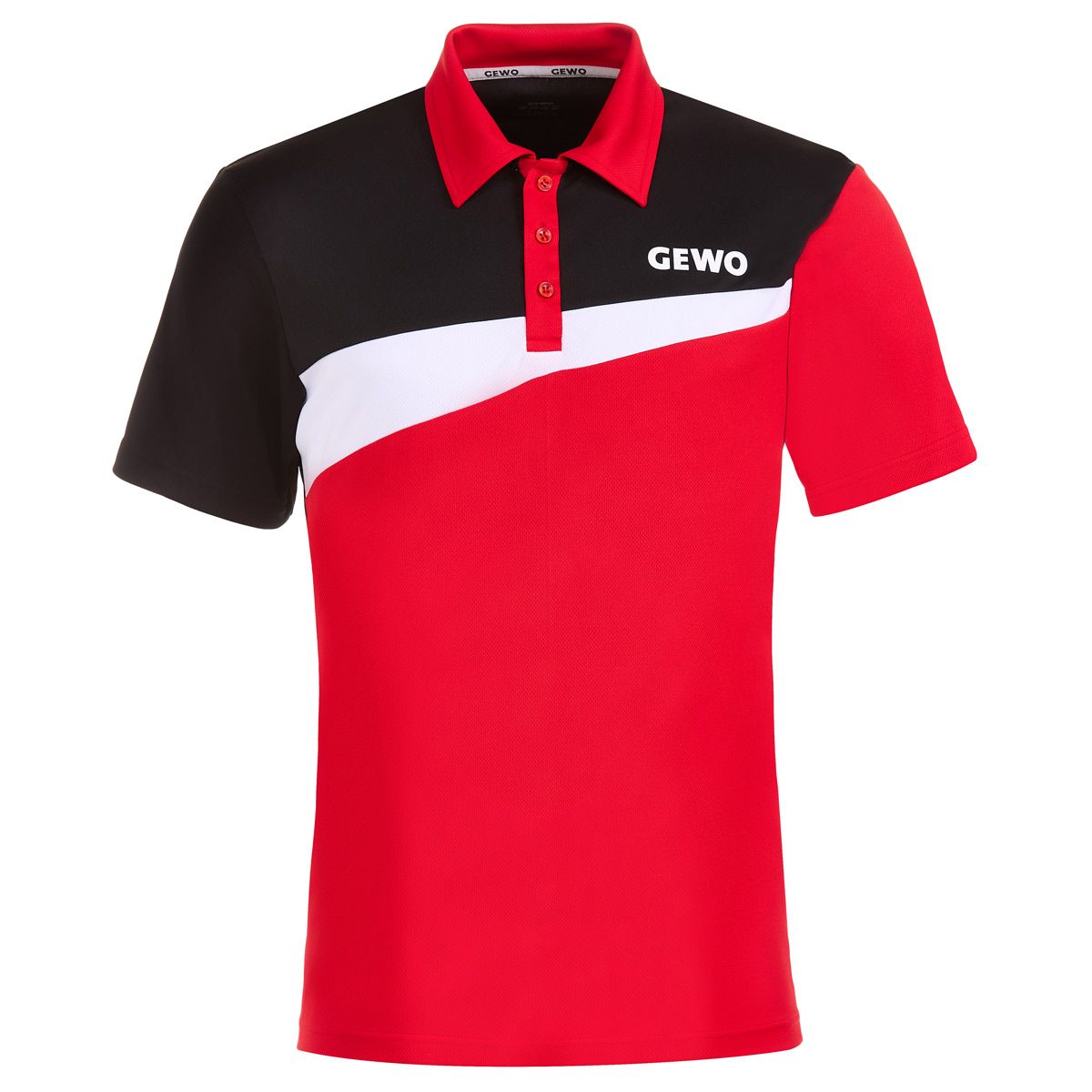 Gewo shirt Fondi III rood/zwart