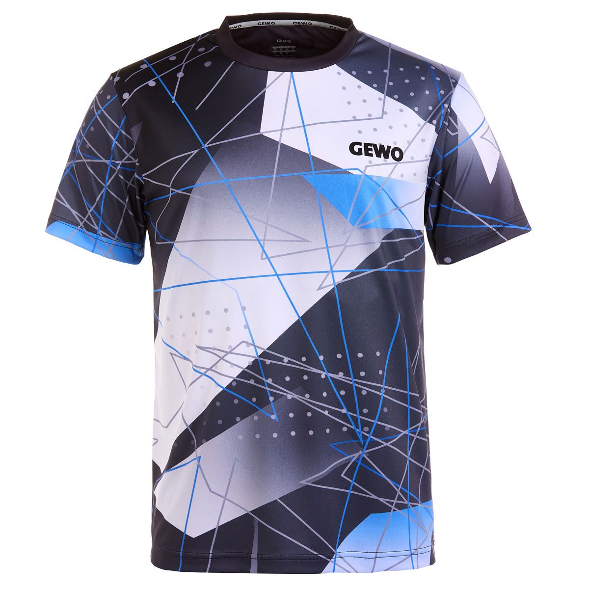 Gewo shirt Lugo II zwart/blauw