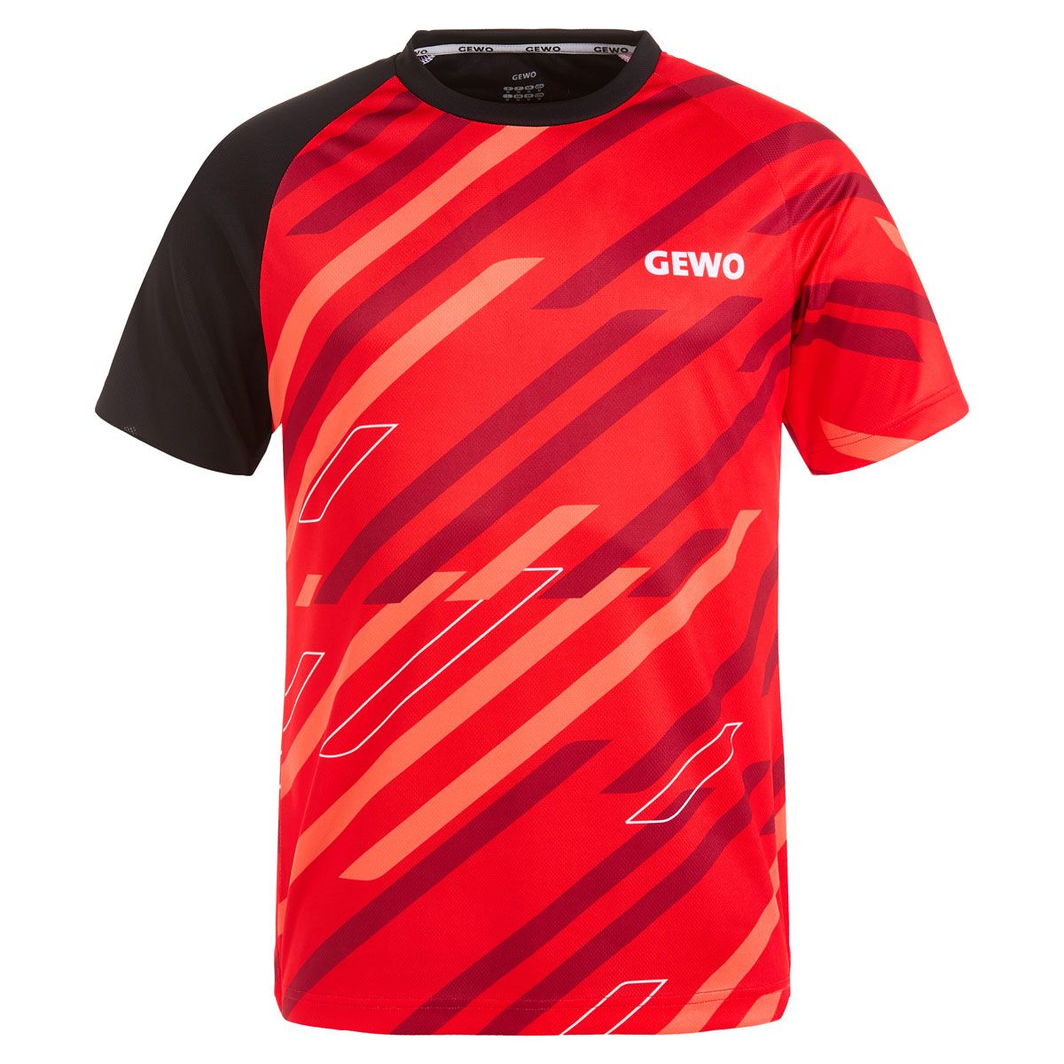Gewo shirt Ponza I rood/zwart