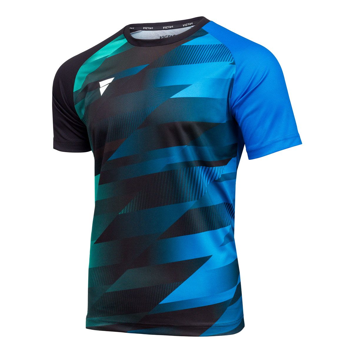 Victas T-shirt V-Tshirt 231 blauw/groen