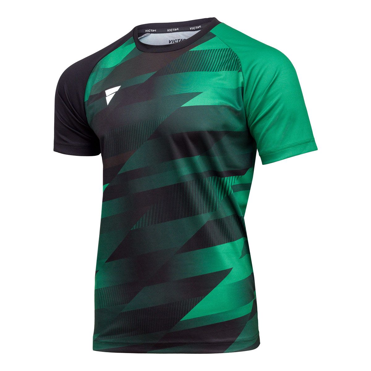 Victas T-shirt V-Tshirt 231 groen/zwart