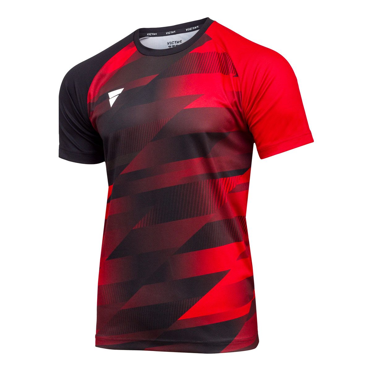 Victas T-shirt V-Tshirt 231 rood/zwart