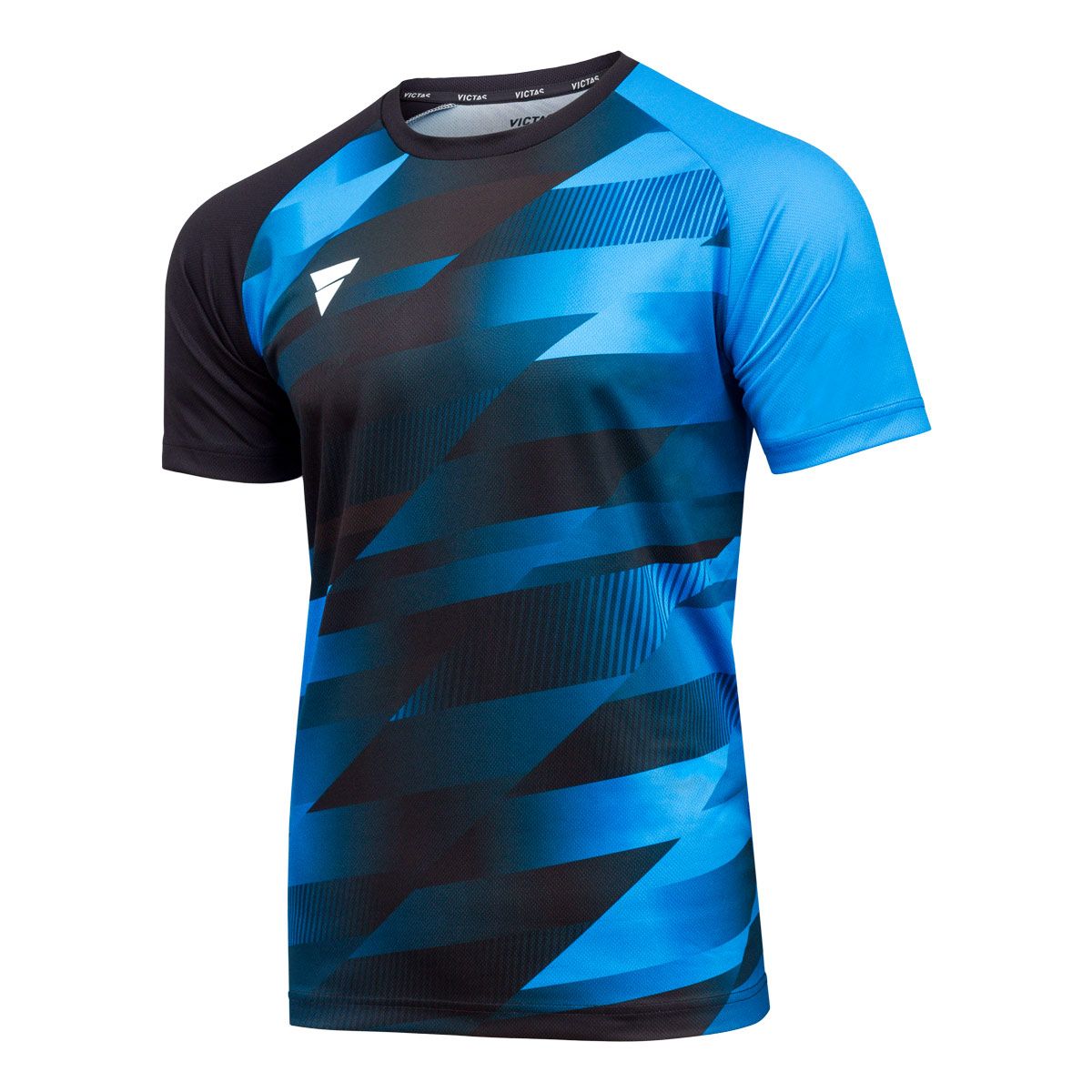 Victas T-shirt V-Tshirt 231 blauw/zwart