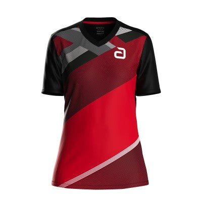 Andro Shirt Ataxa Dames zwart/rood