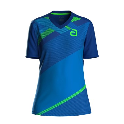 Andro Shirt Ataxa Dames blauw/groen
