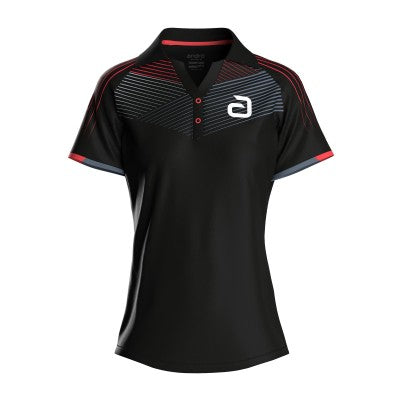Andro Shirt Avos Dames zwart/neon rood
