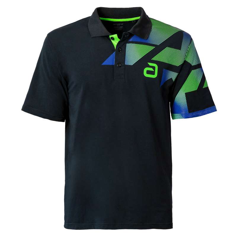Andro Shirt Benzon Katoen zwart/groen