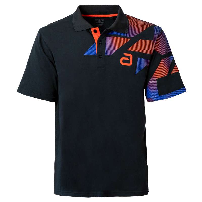 Andro Shirt Benzon Katoen zwart/rood