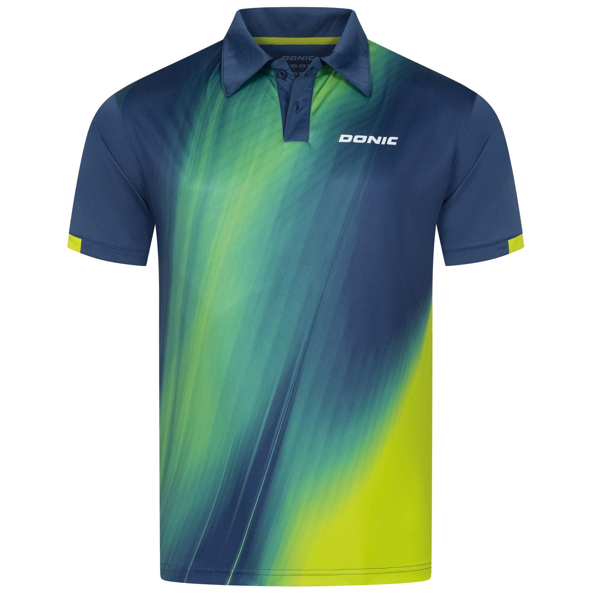 Donic shirt Fire marineblauw/limoen