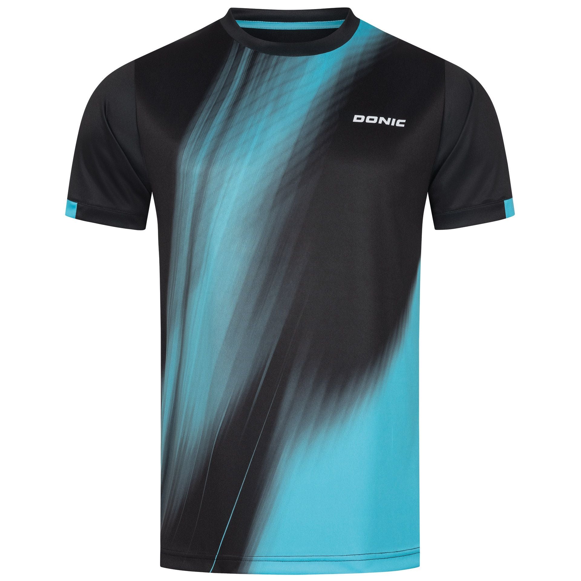Donic t-shirt Crème zwart/lichtblauw