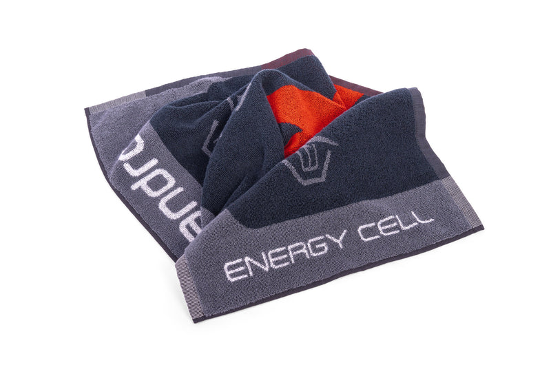 Andro Handdoek Energy Cell M zwart/rood