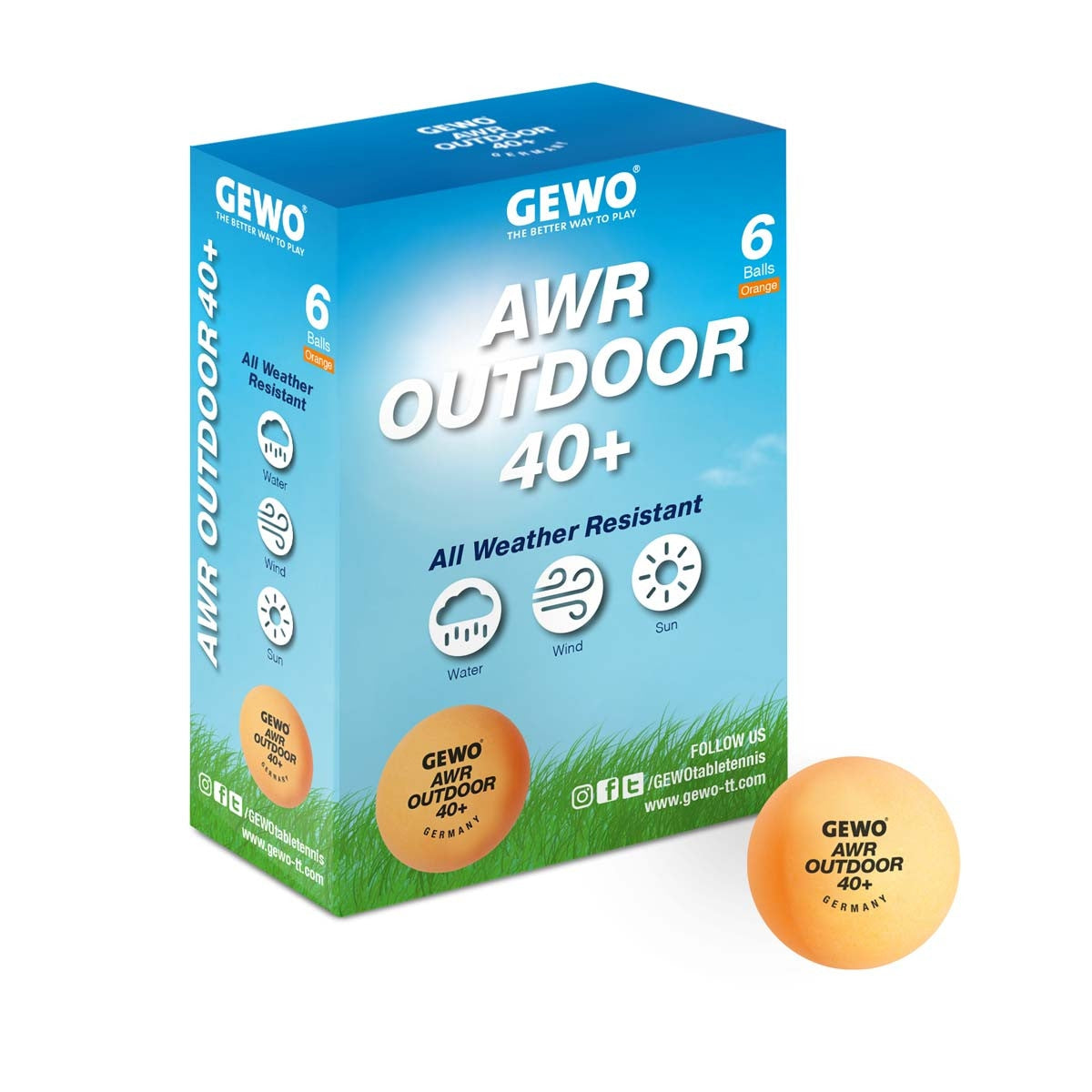 Gewo Ballen AWR Outdoor 40+(6) oranje