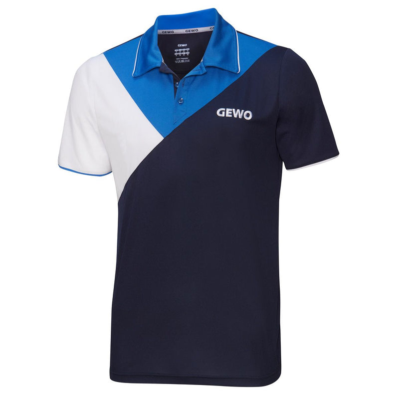 Gewo shirt Toledo Katoen marine/royalblauw