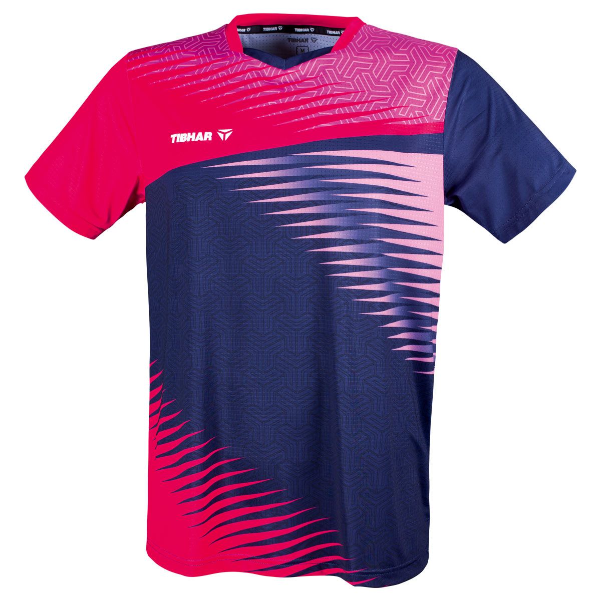 Tibhar shirt Azur roze/donkerblauw