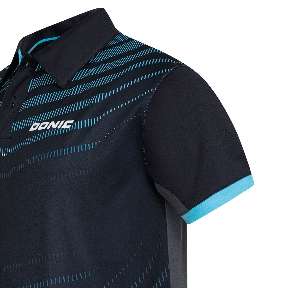 Donic shirt Lyra marineblauw/lichtblauw/limoen