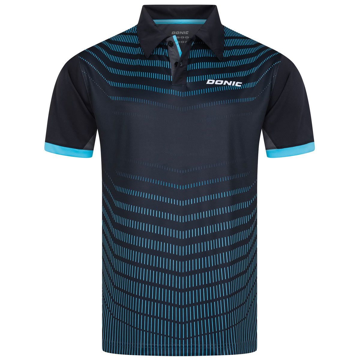 Donic shirt Lyra marineblauw/lichtblauw/limoen