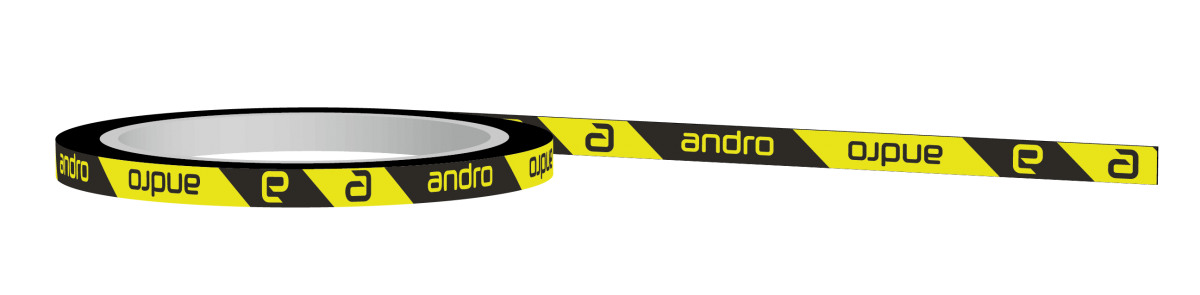 Andro Edge Tape CI 12mm-50m noir/jaune